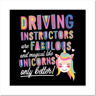 Driving Instructors are like Unicorns Gift Idea Posters and Art